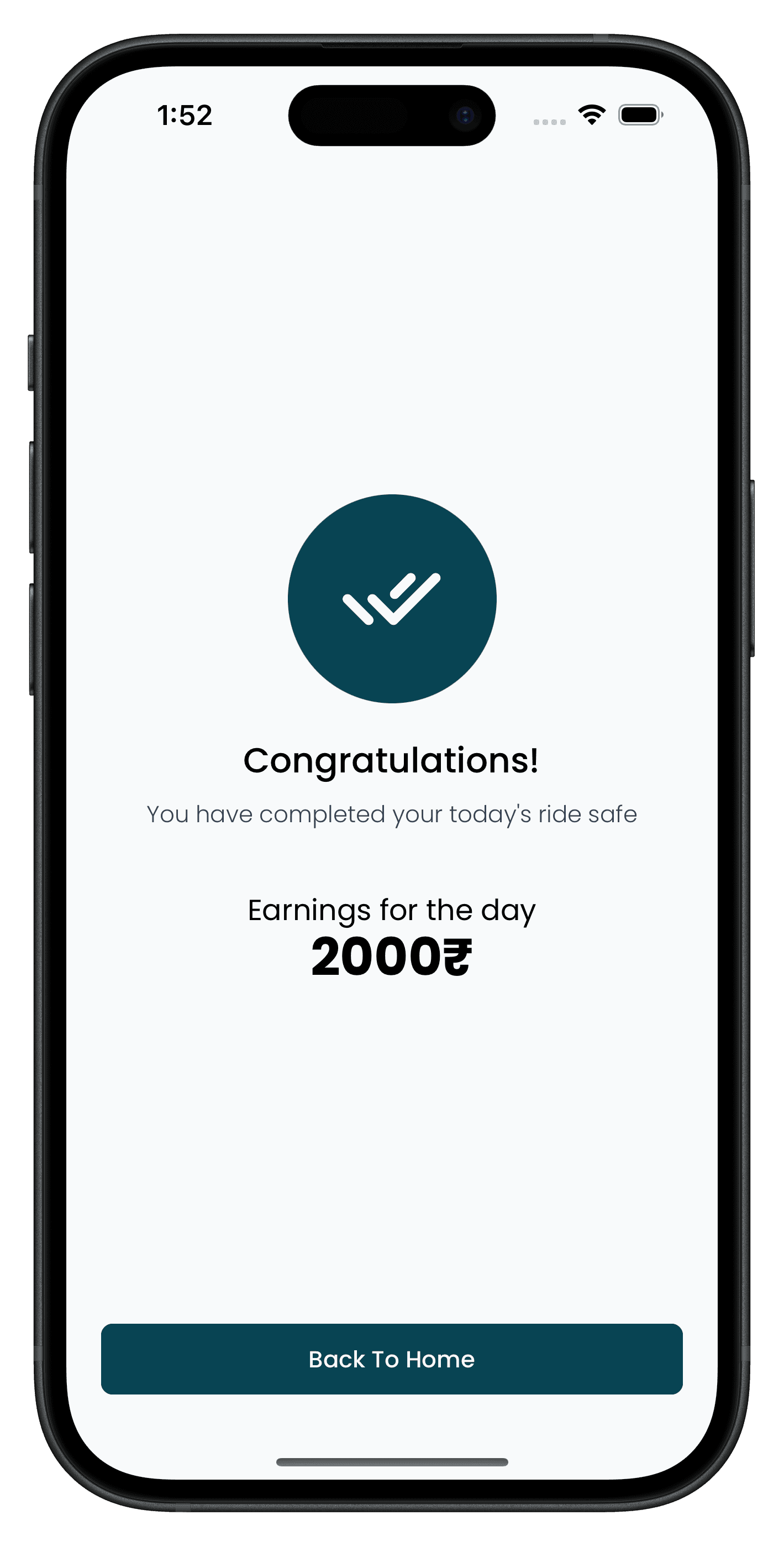 Cabi App Earnings Screen